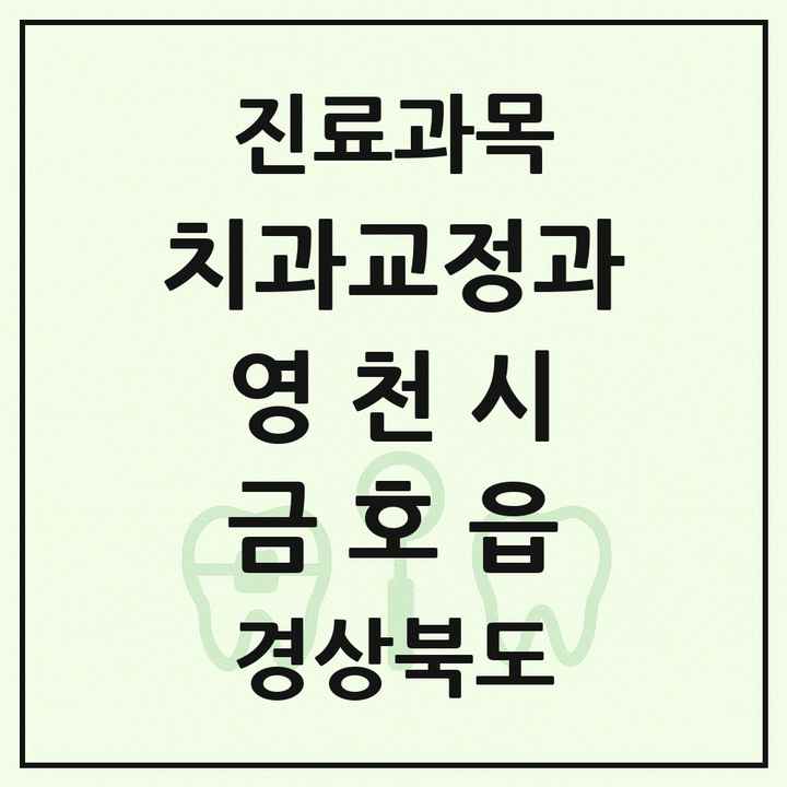 2026 경상북도 영천시 금호읍 교정치과 목록 1곳
