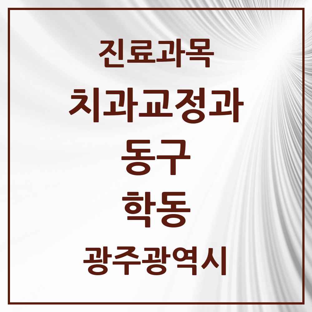 2025 학동 교정치과 모음 4곳 | 광주광역시 동구 추천 리스트