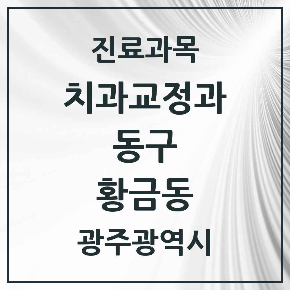 2025 황금동 교정치과 모음 1곳 | 광주광역시 동구 추천 리스트