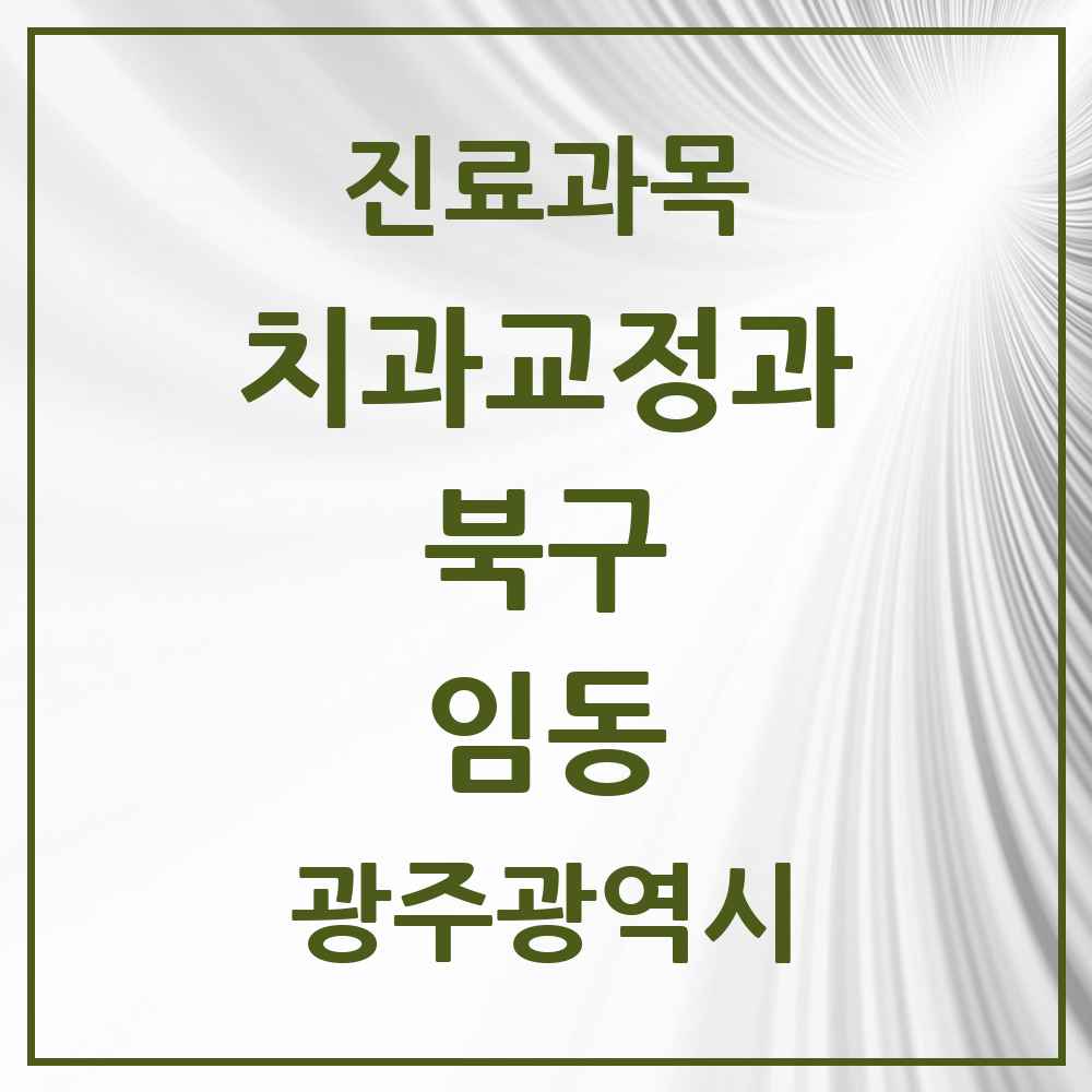 2025 광주광역시 북구 임동 교정치과 목록 2곳