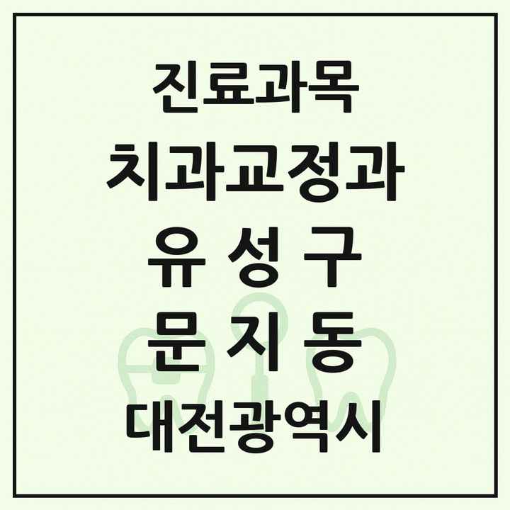 2026 대전광역시 유성구 문지동 교정치과 목록 1곳