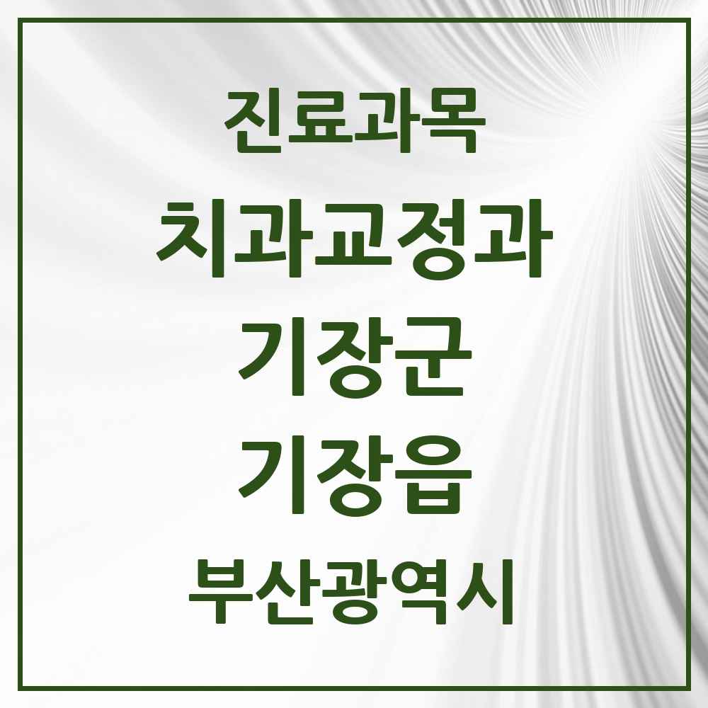 2025 부산광역시 기장군 기장읍 교정치과 목록 6곳