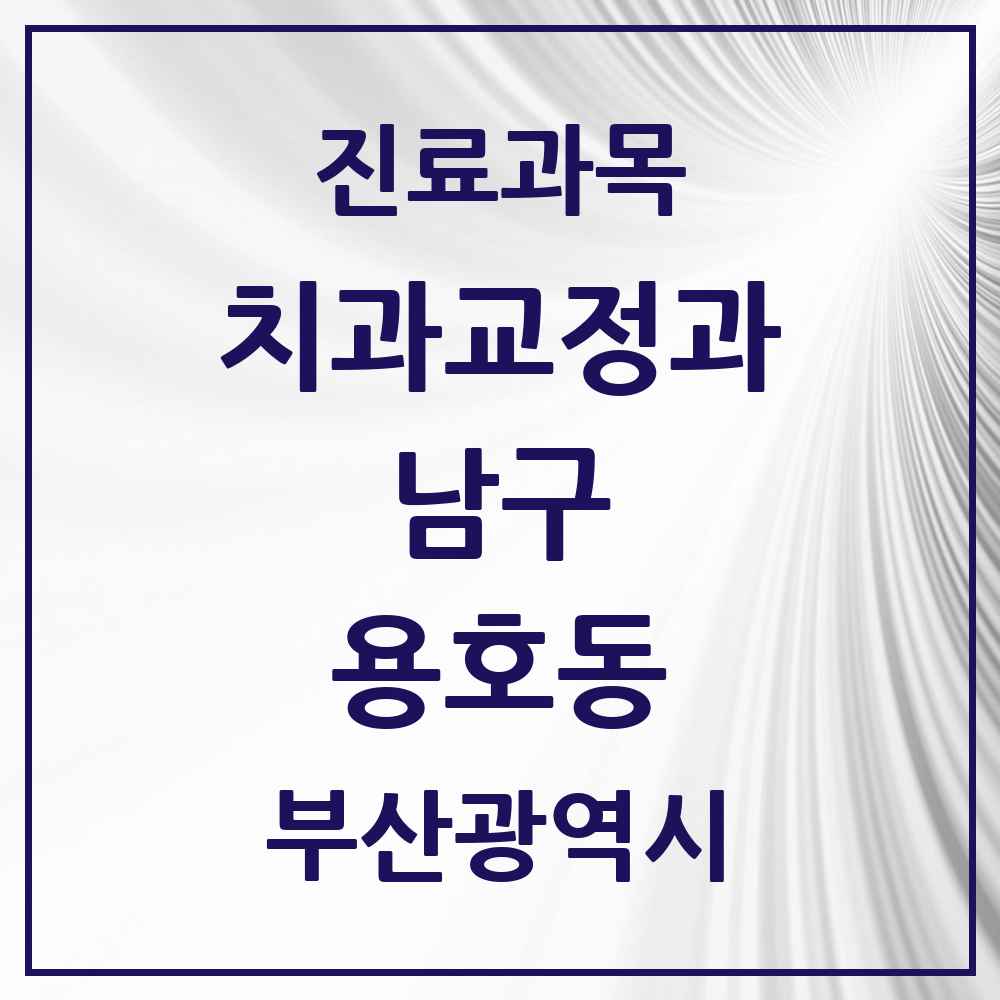 2025 부산광역시 남구 용호동 교정치과 목록 18곳