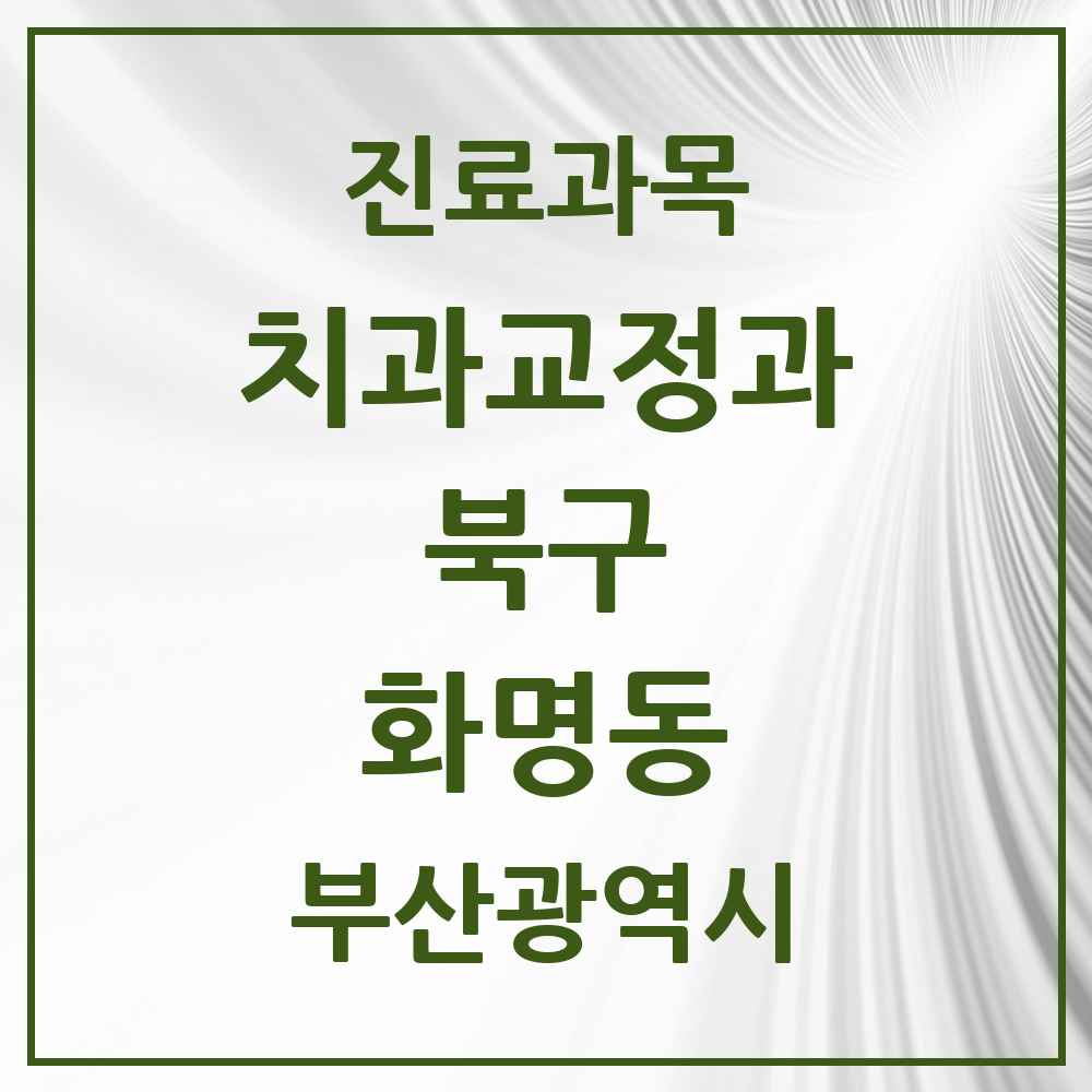 2025 부산광역시 북구 화명동 교정치과 목록 13곳