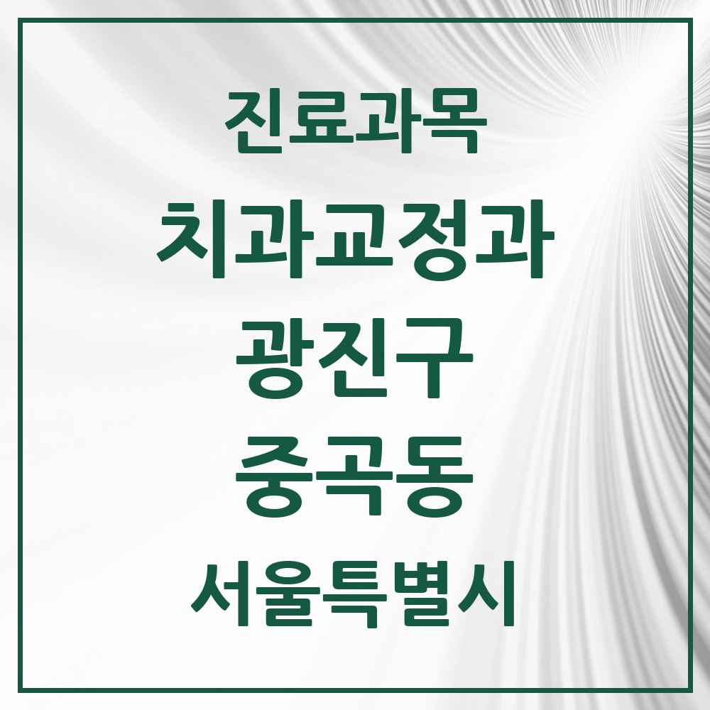 2025 서울특별시 광진구 중곡동 교정치과 목록 22곳