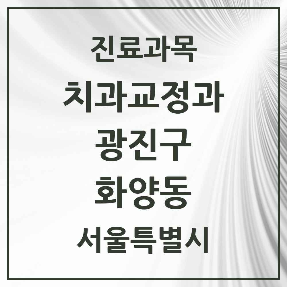 2025 서울특별시 광진구 화양동 교정치과 목록 12곳