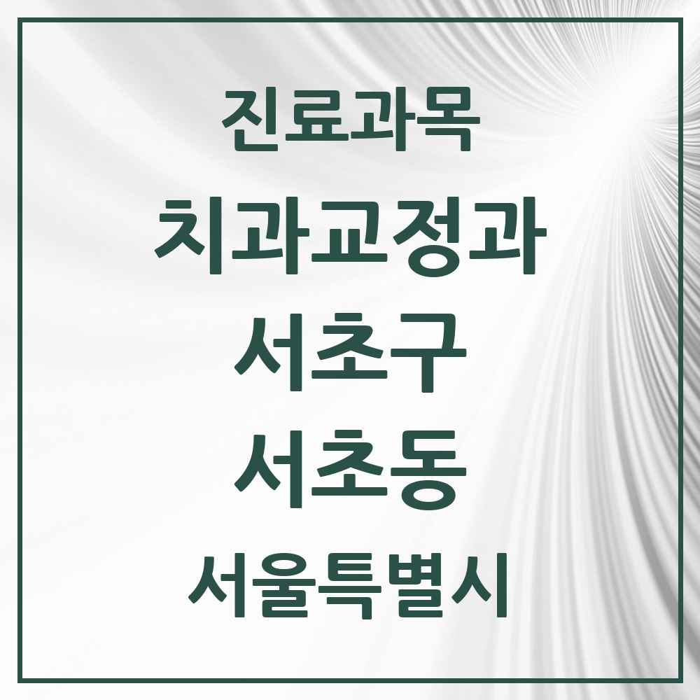 2025 서울특별시 서초구 서초동 교정치과 목록 86곳