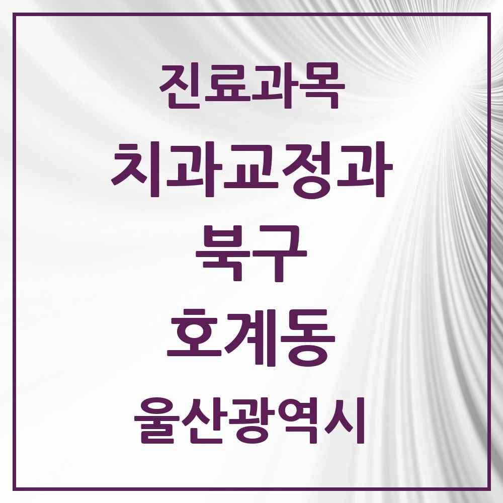 2025 호계동 교정치과 모음 6곳 | 울산광역시 북구 추천 리스트