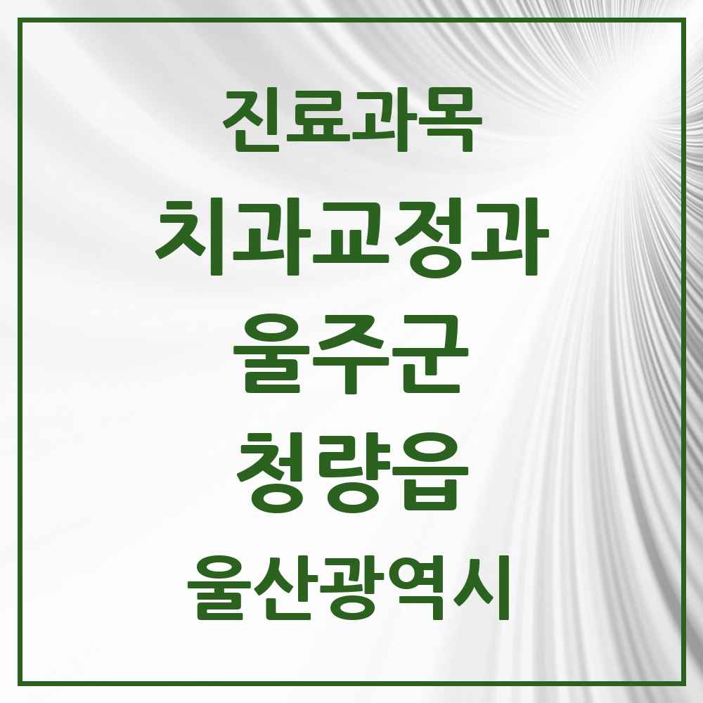 2025 청량읍 교정치과 모음 2곳 | 울산광역시 울주군 추천 리스트