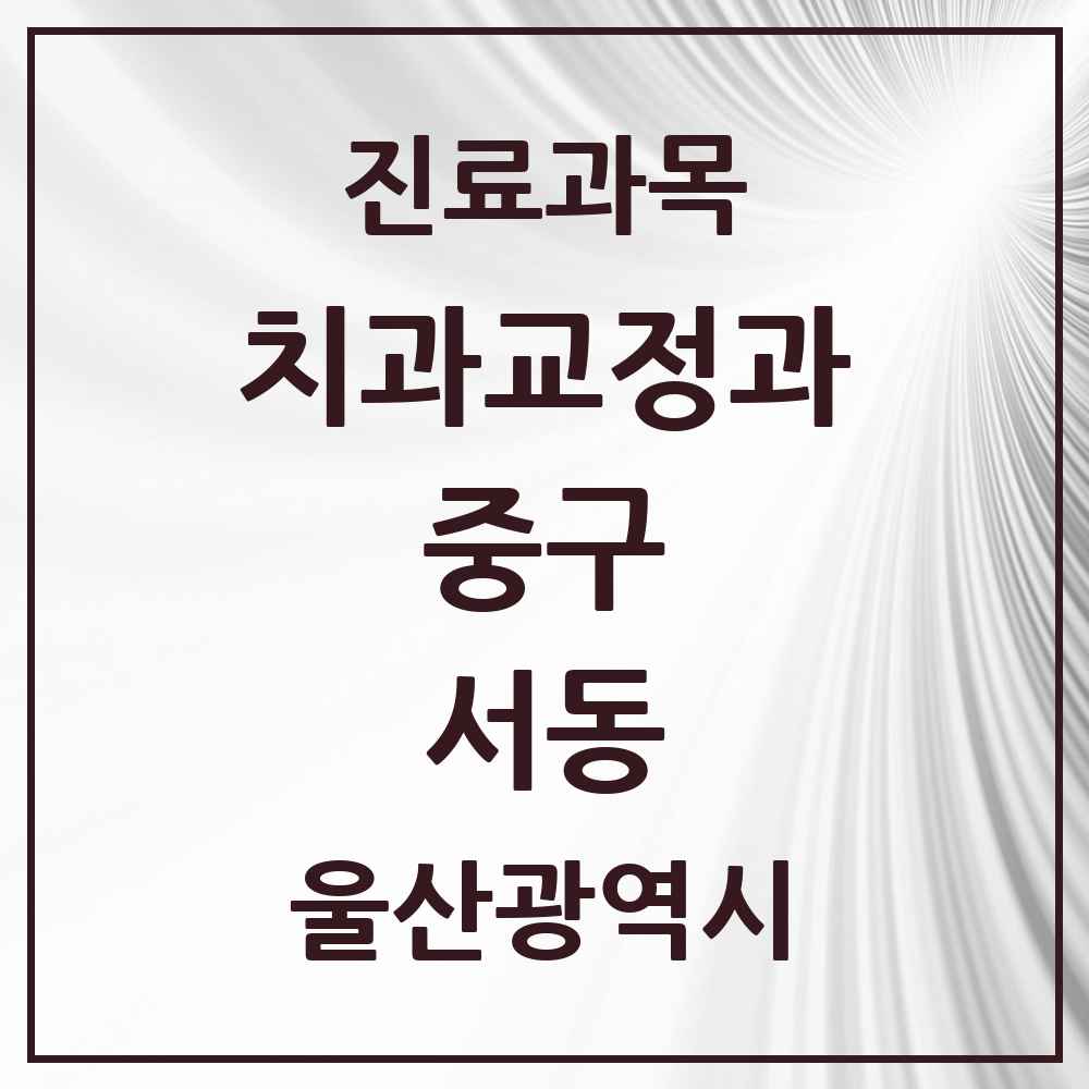 2025 서동 교정치과 모음 1곳 | 울산광역시 중구 추천 리스트