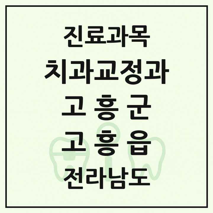 2026 전라남도 고흥군 고흥읍 교정치과 목록 1곳
