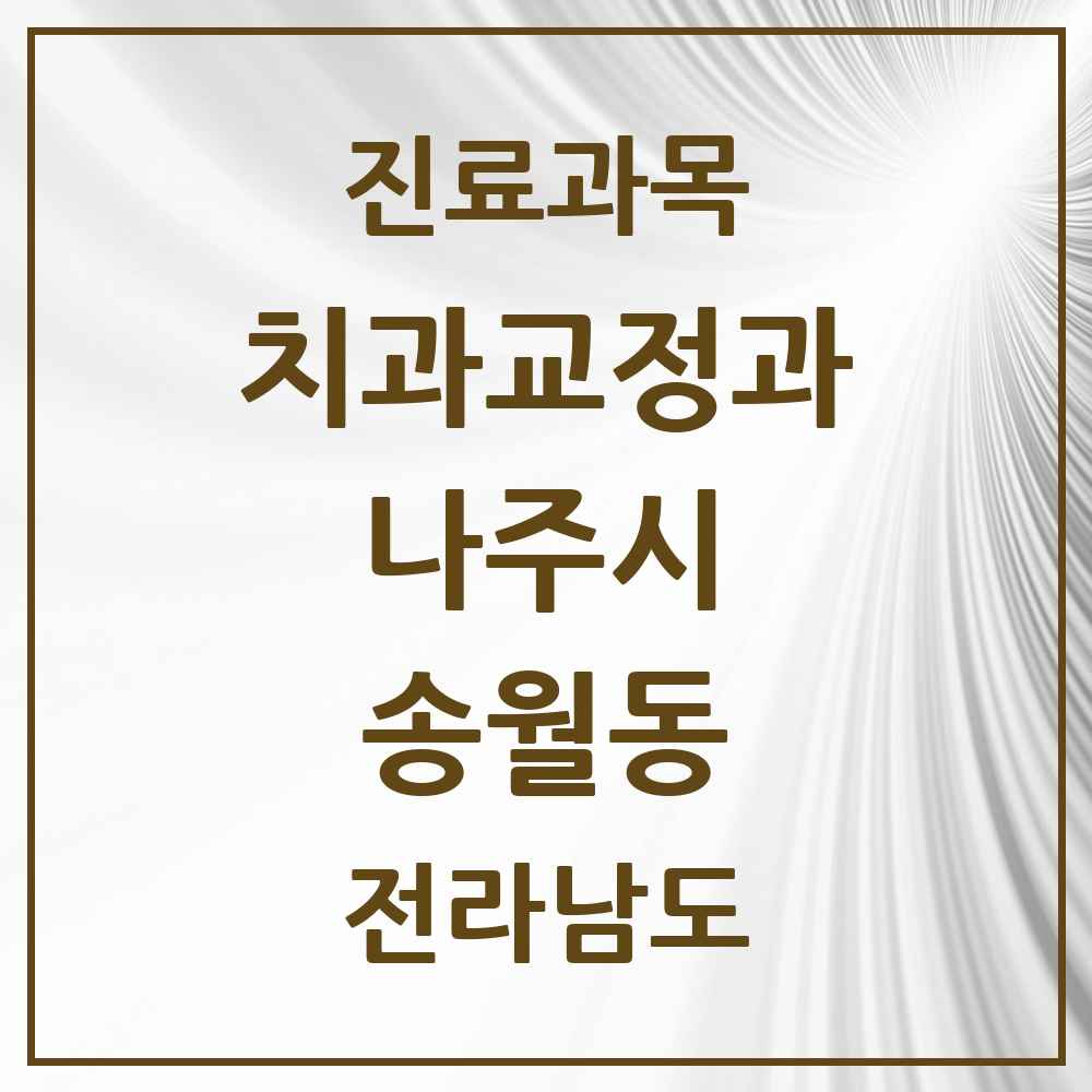 2025 전라남도 나주시 송월동 교정치과 목록 1곳