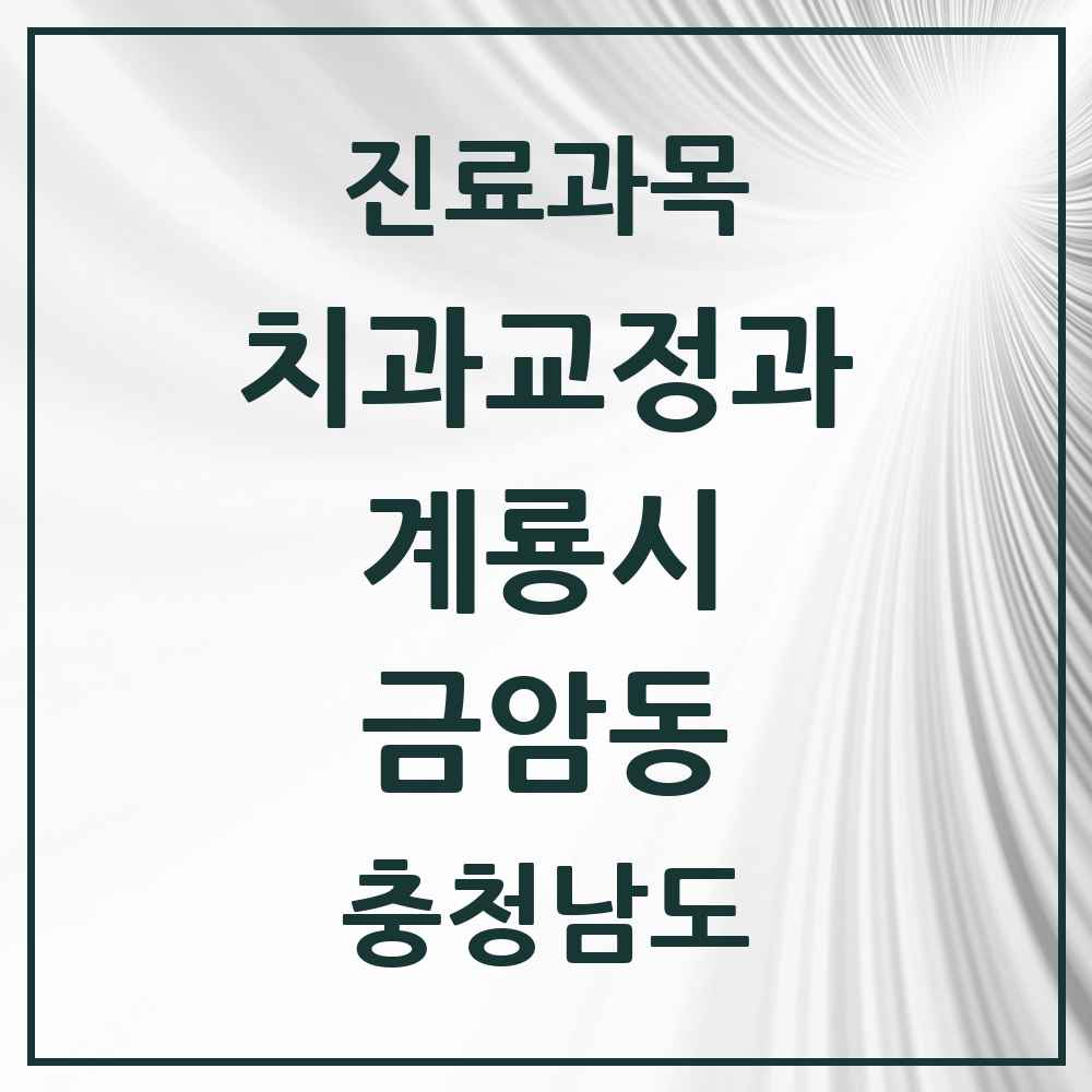 2025 충청남도 계룡시 금암동 교정치과 목록 2곳