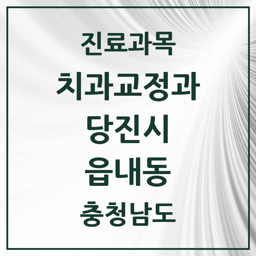2025 충청남도 당진시 읍내동 교정치과 목록 12곳