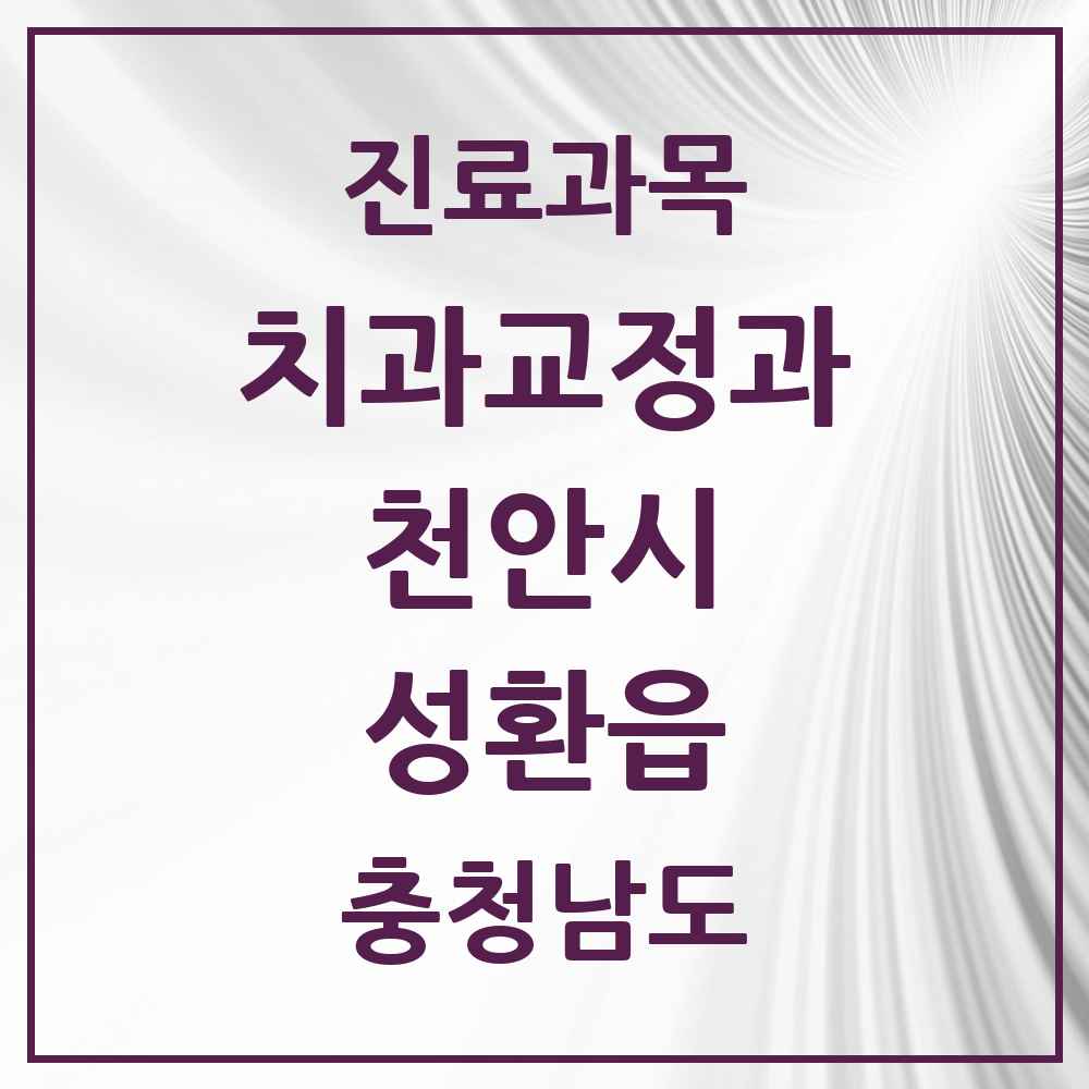 2025 충청남도 천안시 성환읍 교정치과 목록 2곳