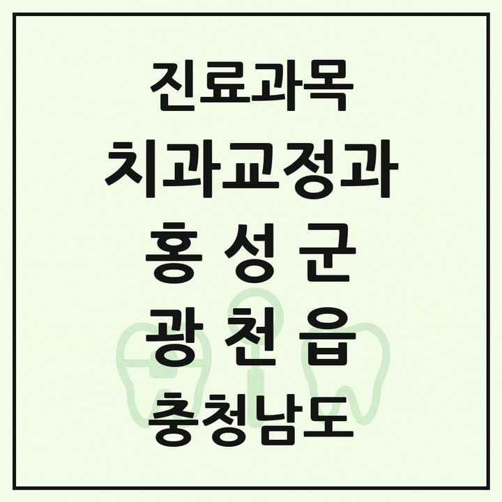 2026 충청남도 홍성군 광천읍 교정치과 목록 1곳