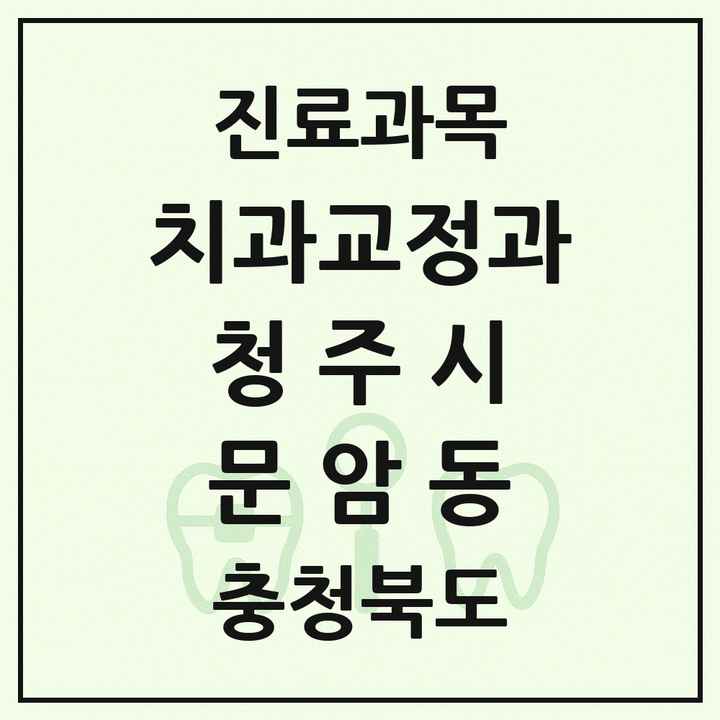 2026 충청북도 청주시 문암동 교정치과 목록 1곳