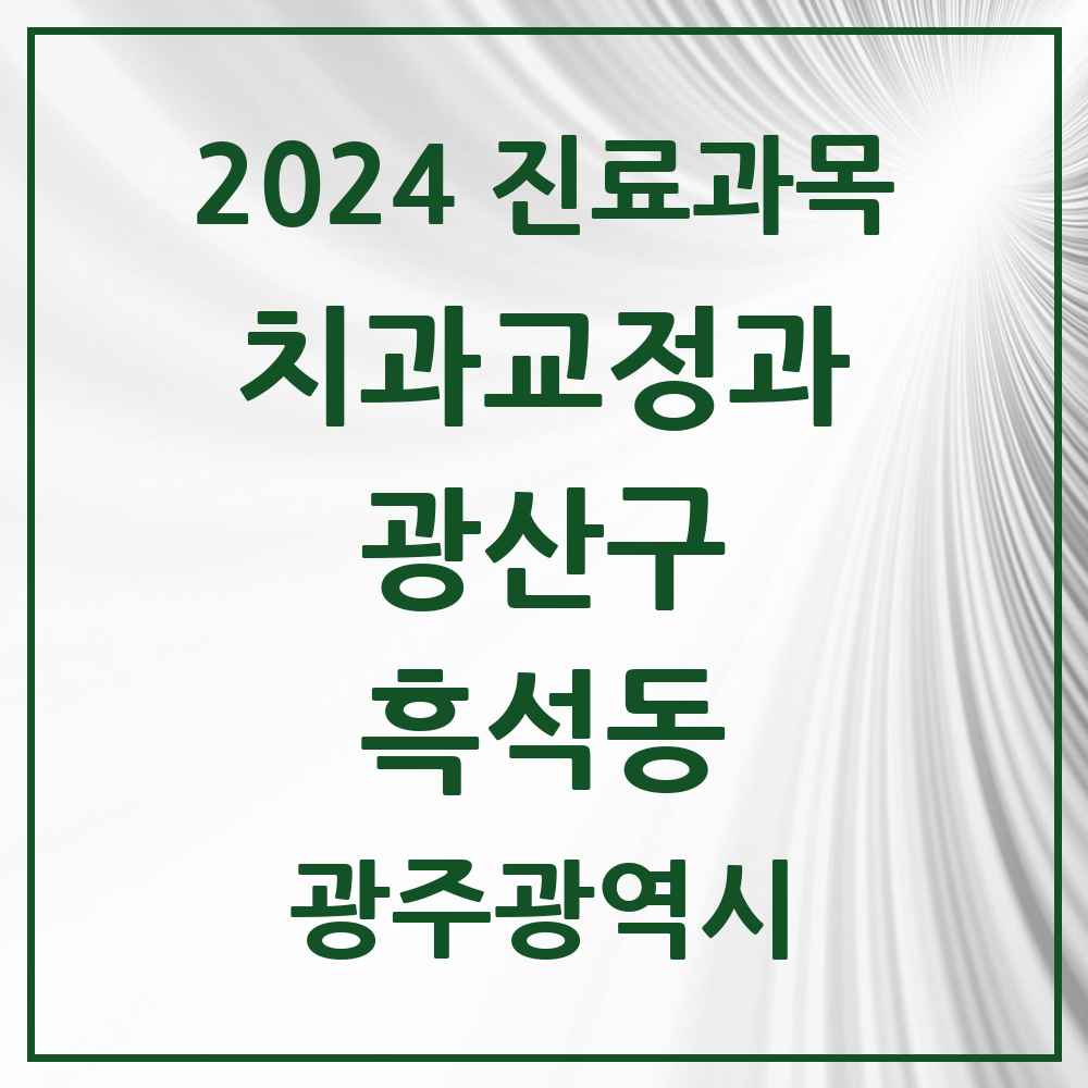 2024 흑석동 교정치과 모음 3곳 | 광주광역시 광산구 추천 리스트