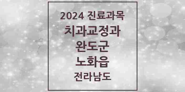 2024 노화읍 교정치과 모음 1곳 | 전라남도 완도군 추천 리스트