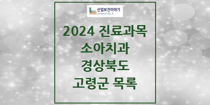 2024 경상북도 고령군 소아 치과의원, 치과병원 모음(24년 4월)