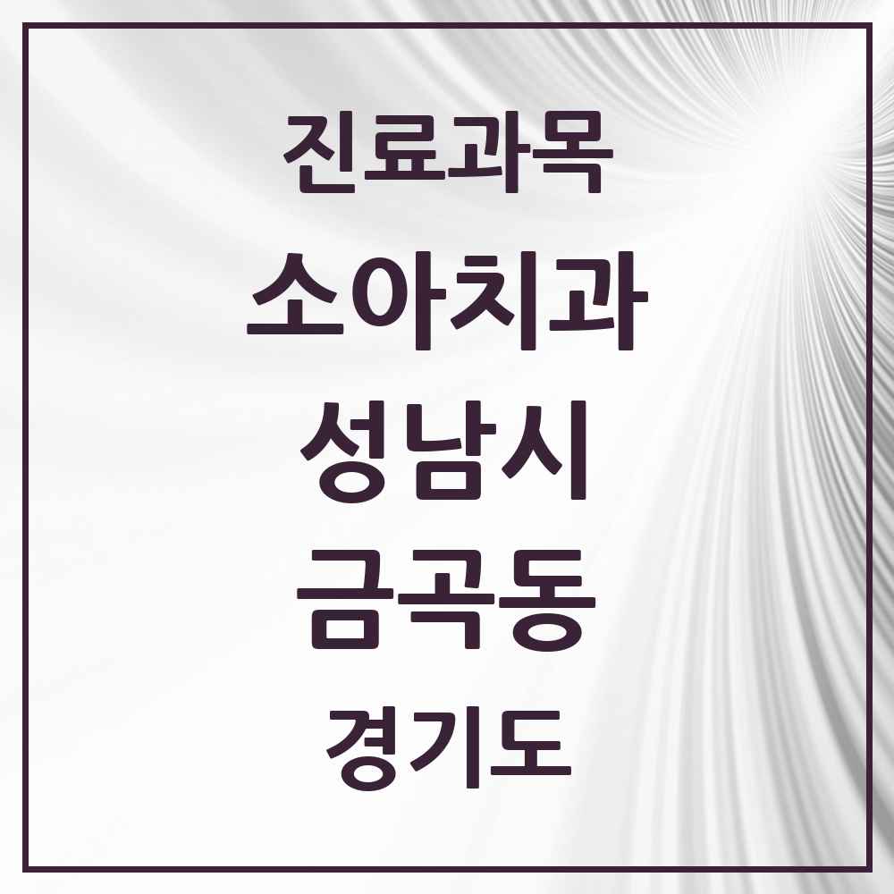 2025 경기도 성남시 금곡동 소아치과 목록 17곳