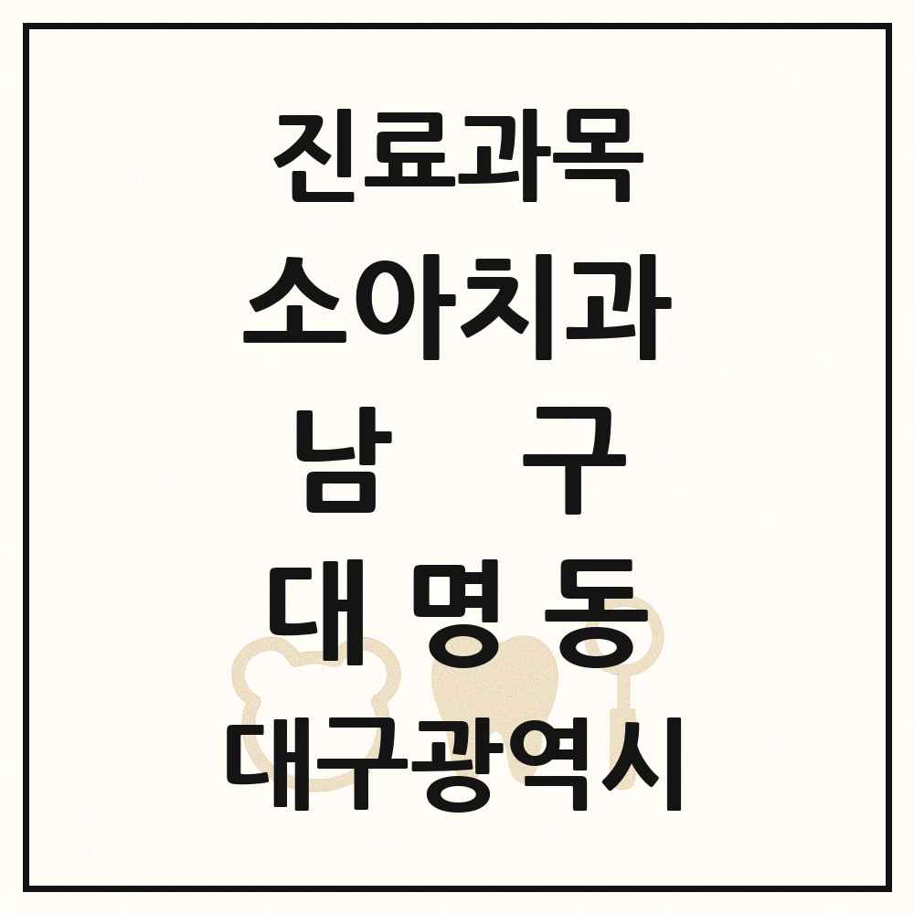2025 대구광역시 남구 대명동 소아치과 목록 25곳