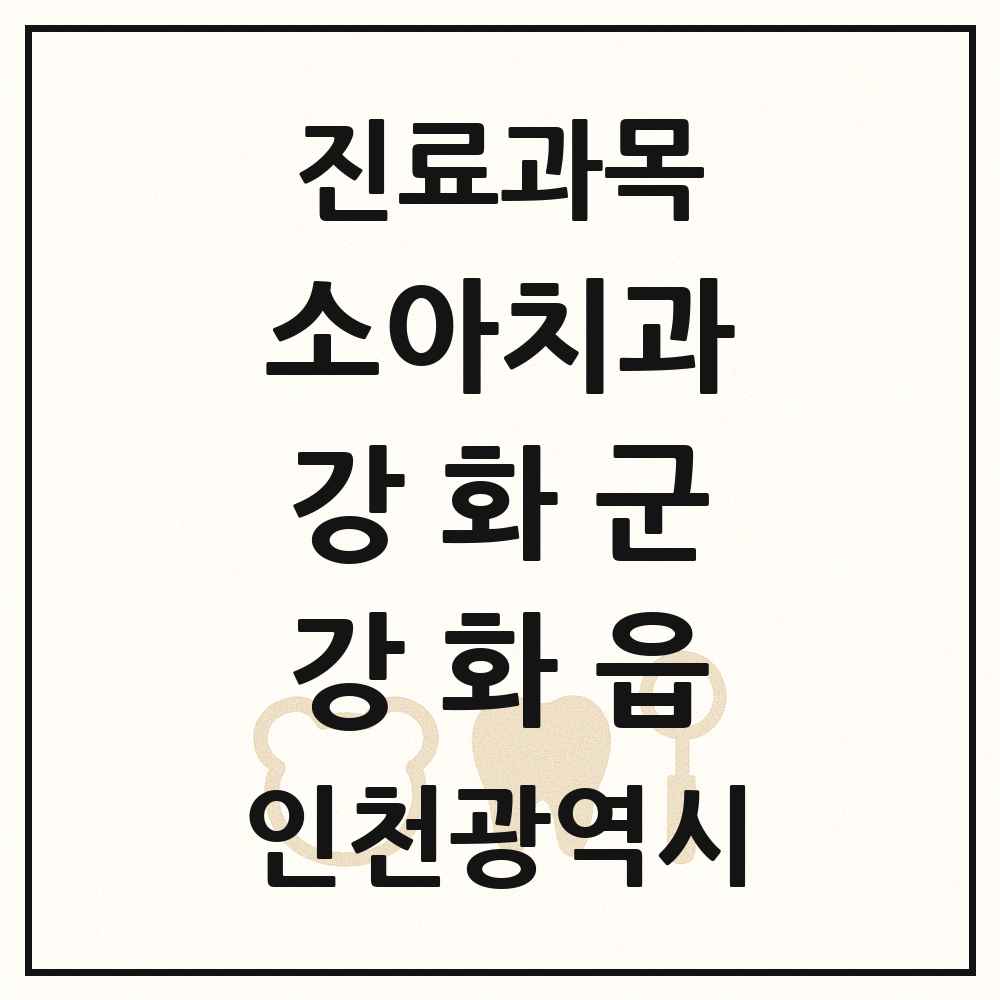 2025 인천광역시 강화군 강화읍 소아치과 목록 4곳