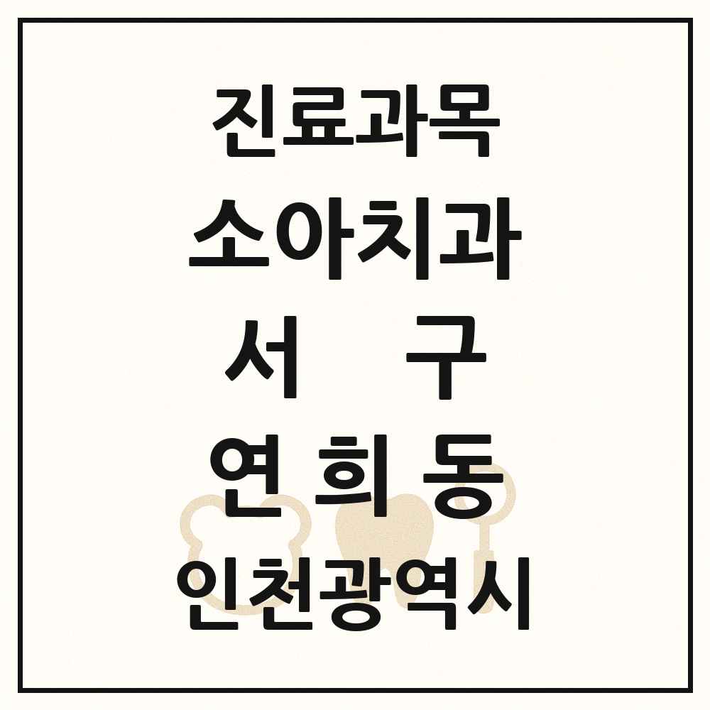2025 인천광역시 서구 연희동 소아치과 목록 11곳