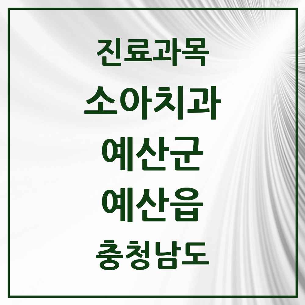 2025 충청남도 예산군 예산읍 소아치과 목록 6곳