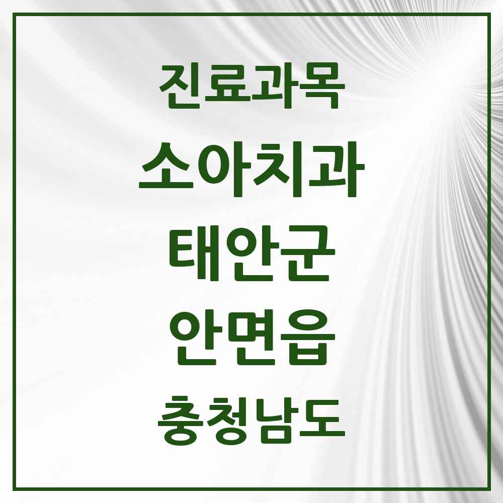 2025 충청남도 태안군 안면읍 소아치과 목록 2곳