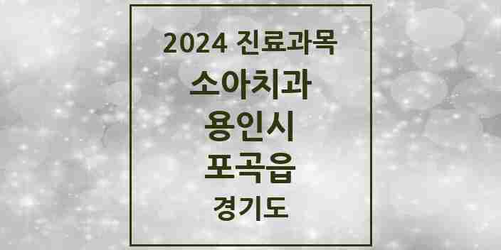 2024 포곡읍 소아치과 모음 3곳 | 경기도 용인시 추천 리스트