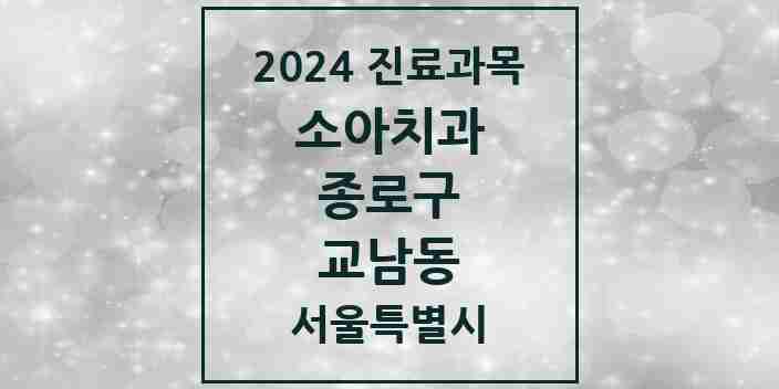 2024 교남동 소아치과 모음 1곳 | 서울특별시 종로구 추천 리스트