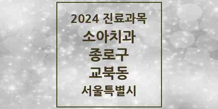 2024 교북동 소아치과 모음 1곳 | 서울특별시 종로구 추천 리스트