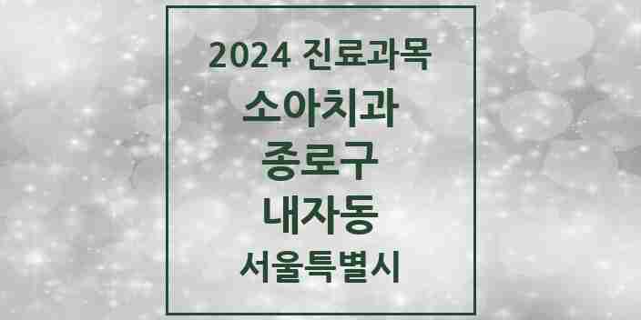 2024 내자동 소아치과 모음 1곳 | 서울특별시 종로구 추천 리스트