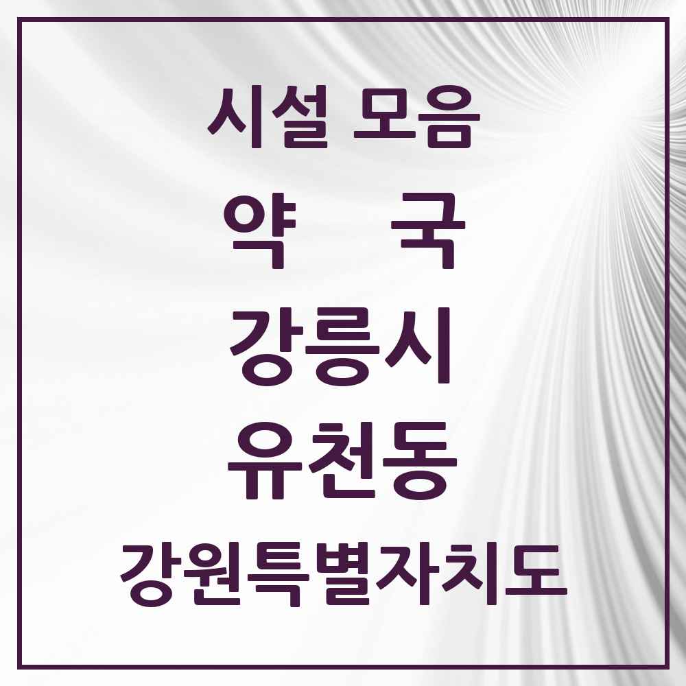 2025 강원특별자치도 강릉시 유천동 약국 목록 1곳