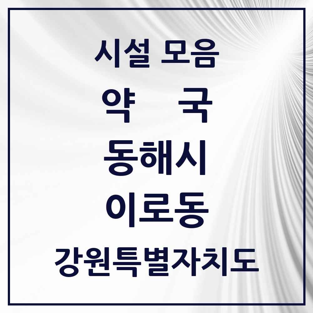 2025 강원특별자치도 동해시 이로동 약국 목록 2곳