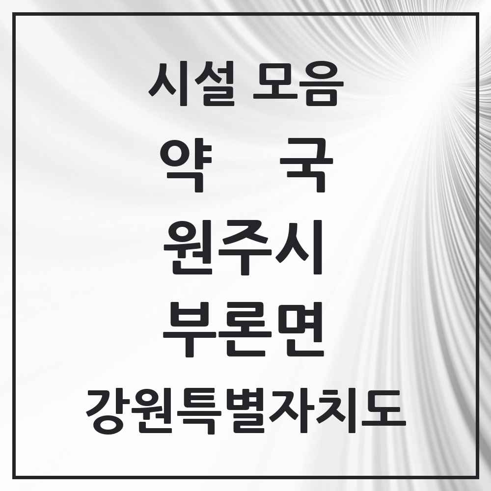 2025 강원특별자치도 원주시 부론면 약국 목록 1곳