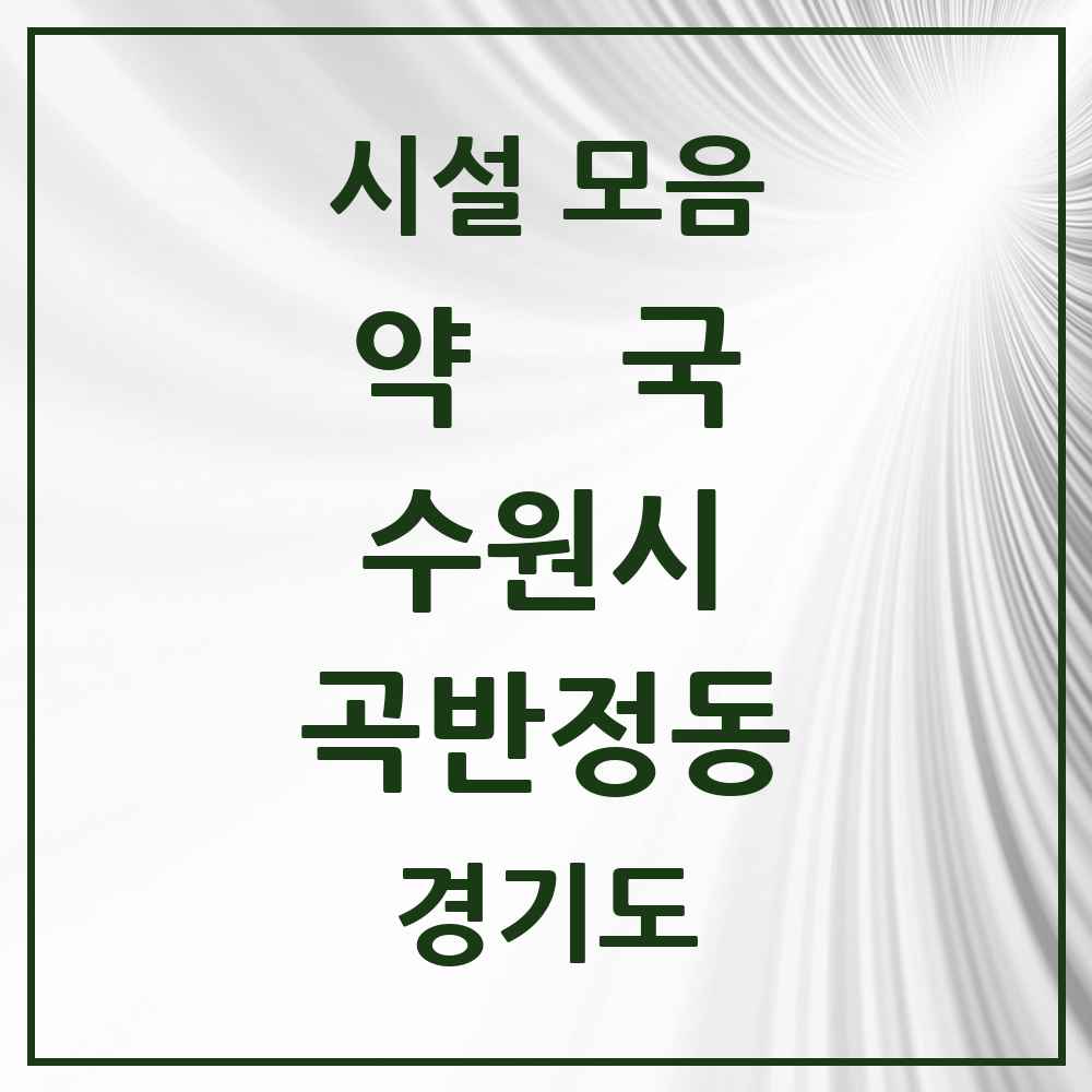 2025 경기도 수원시 곡반정동 약국 목록 7곳
