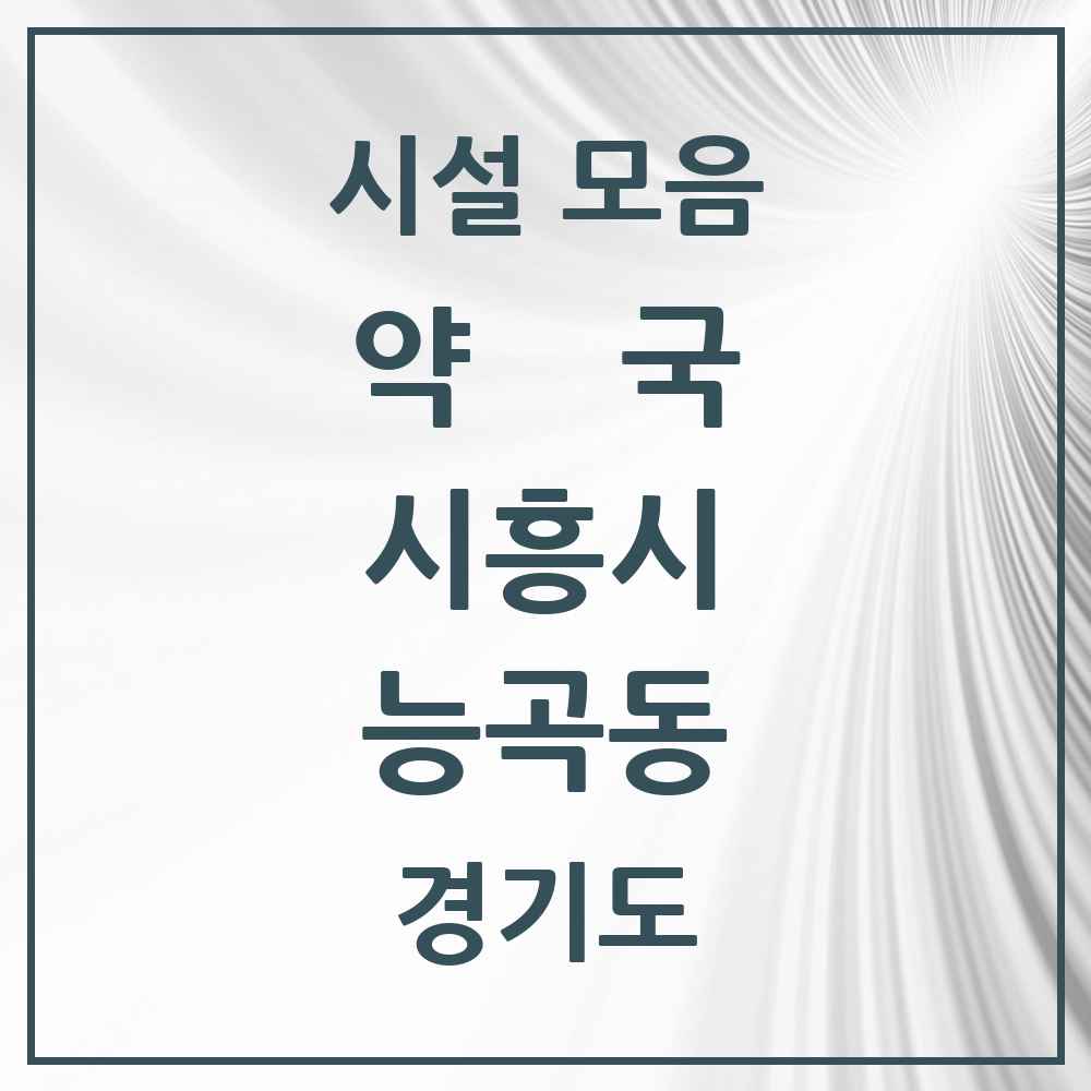 2025 경기도 시흥시 능곡동 약국 목록 10곳