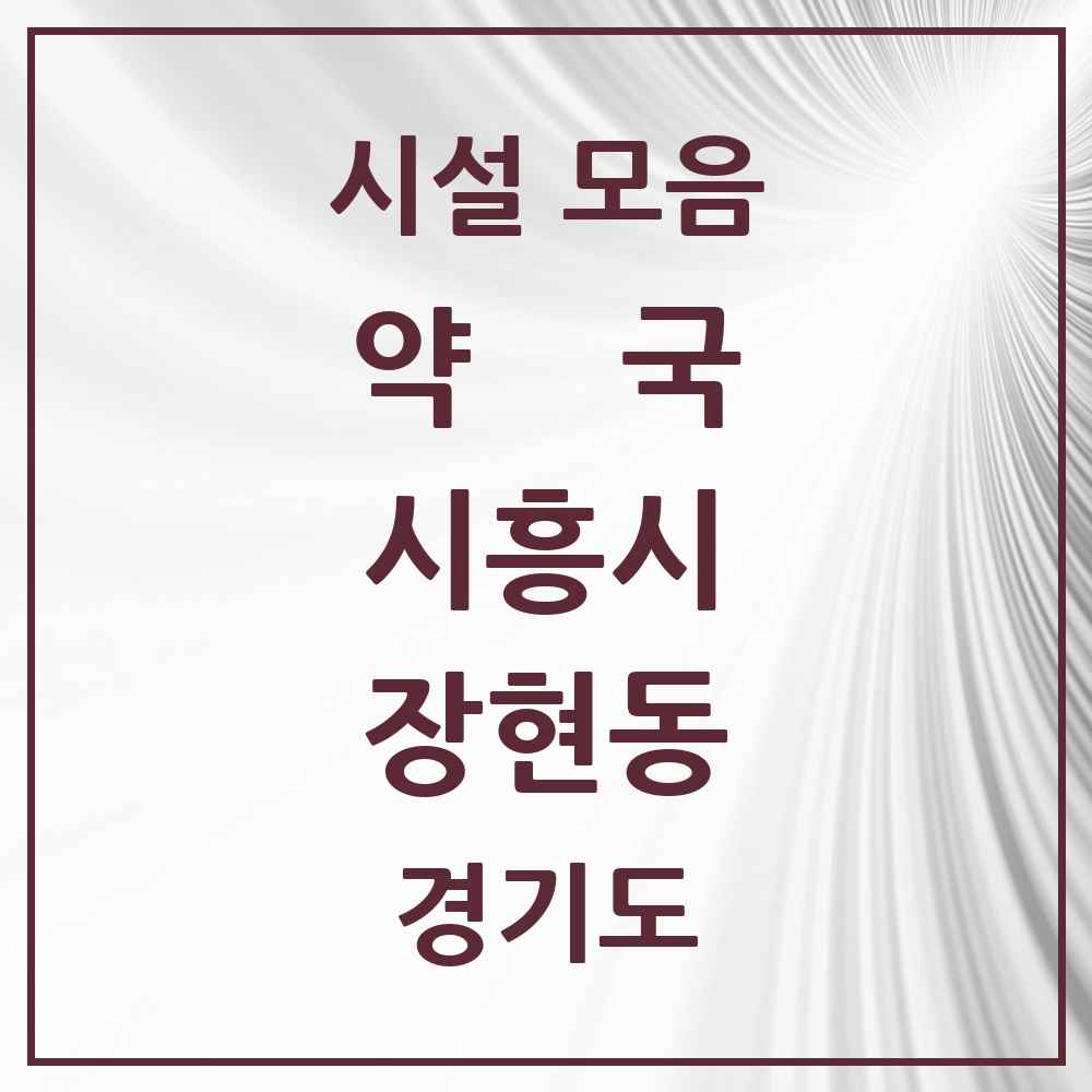 2025 경기도 시흥시 장현동 약국 목록 2곳