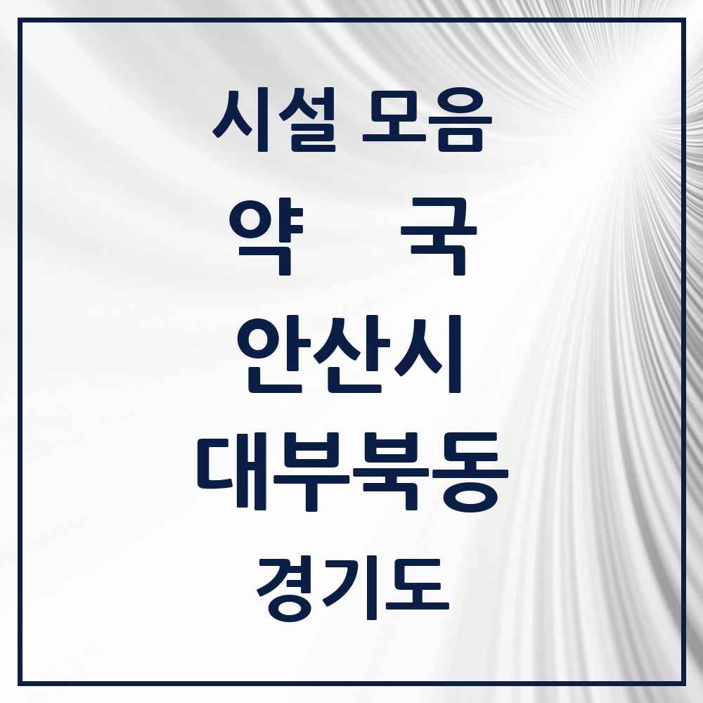 2025 경기도 안산시 대부북동 약국 목록 3곳