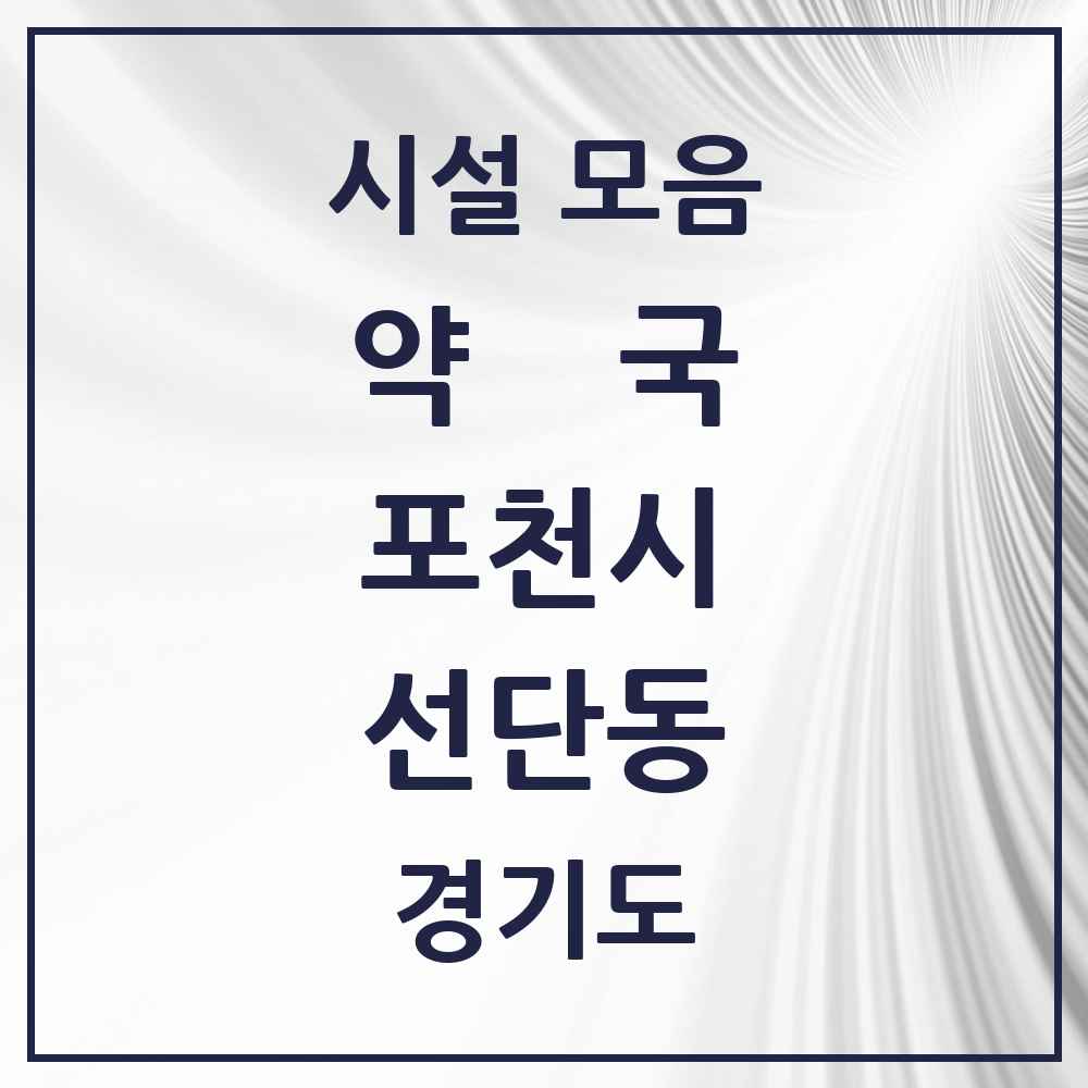2025 경기도 포천시 선단동 약국 목록 2곳
