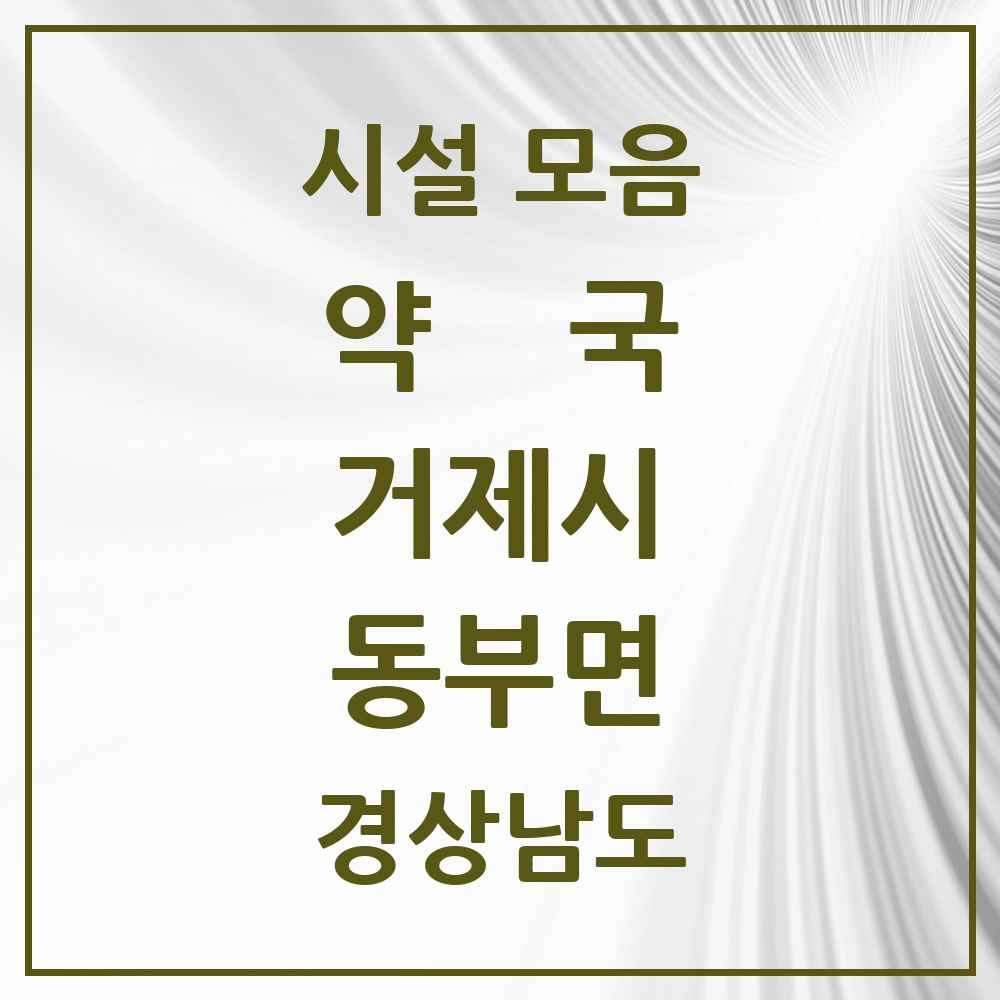2025 경상남도 거제시 동부면 약국 목록 1곳