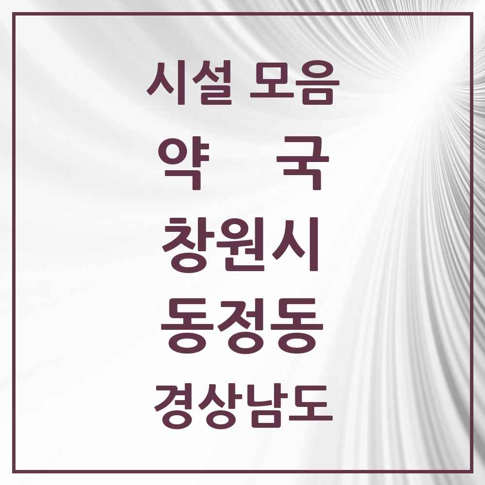 2025 경상남도 창원시 동정동 약국 목록 1곳