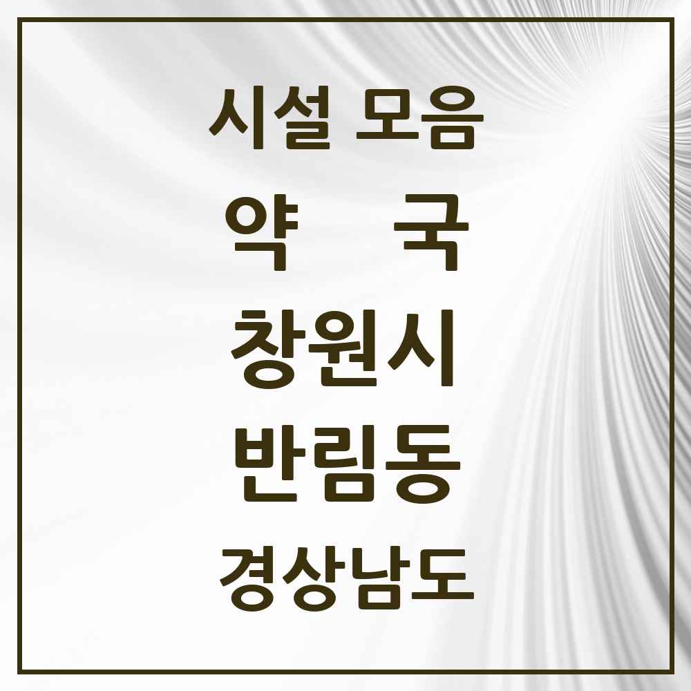 2025 경상남도 창원시 반림동 약국 목록 5곳