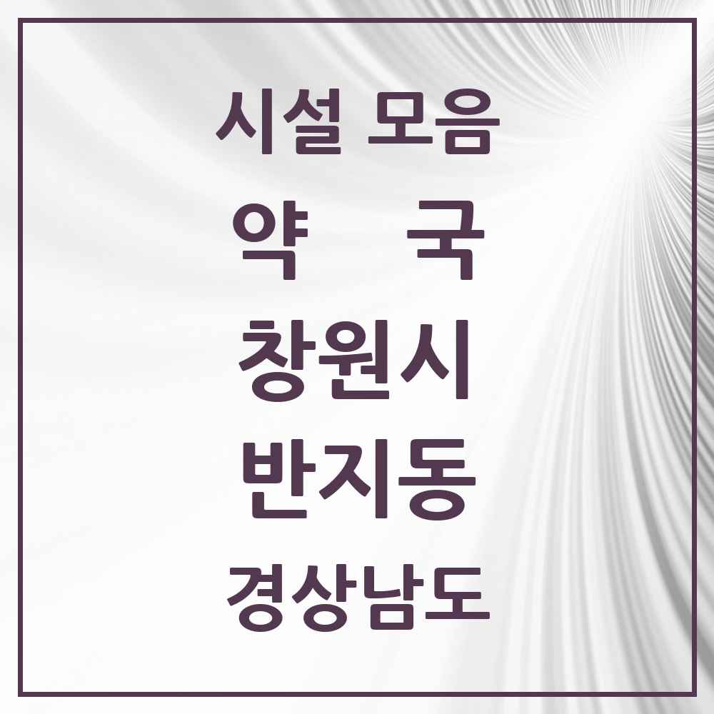 2025 경상남도 창원시 반지동 약국 목록 2곳