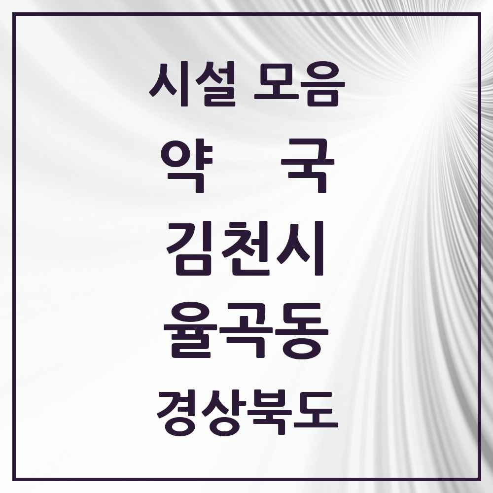 2025 경상북도 김천시 율곡동 약국 목록 5곳
