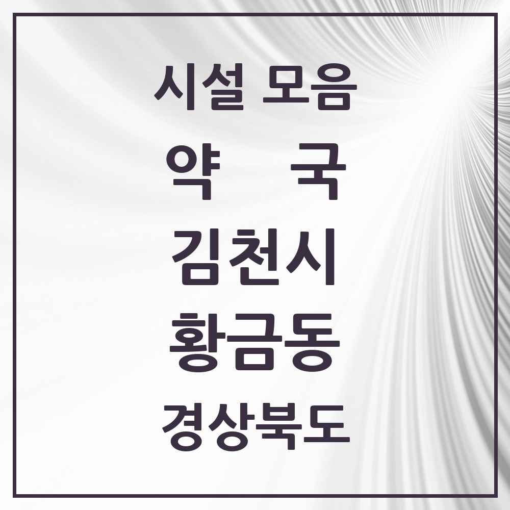 2025 경상북도 김천시 황금동 약국 목록 3곳