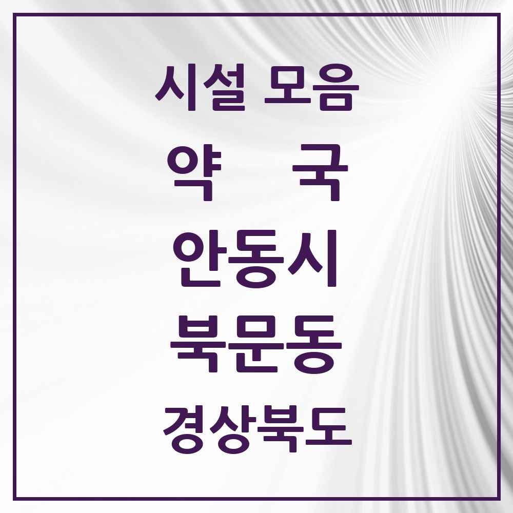 2025 경상북도 안동시 북문동 약국 목록 3곳