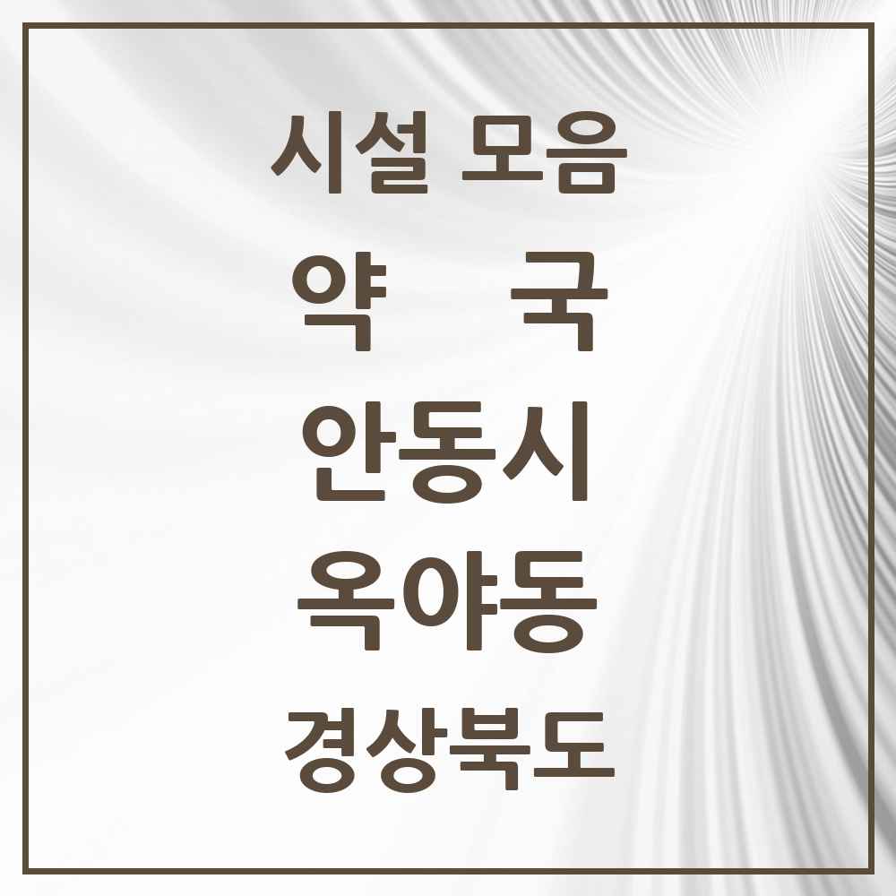 2025 경상북도 안동시 옥야동 약국 목록 1곳